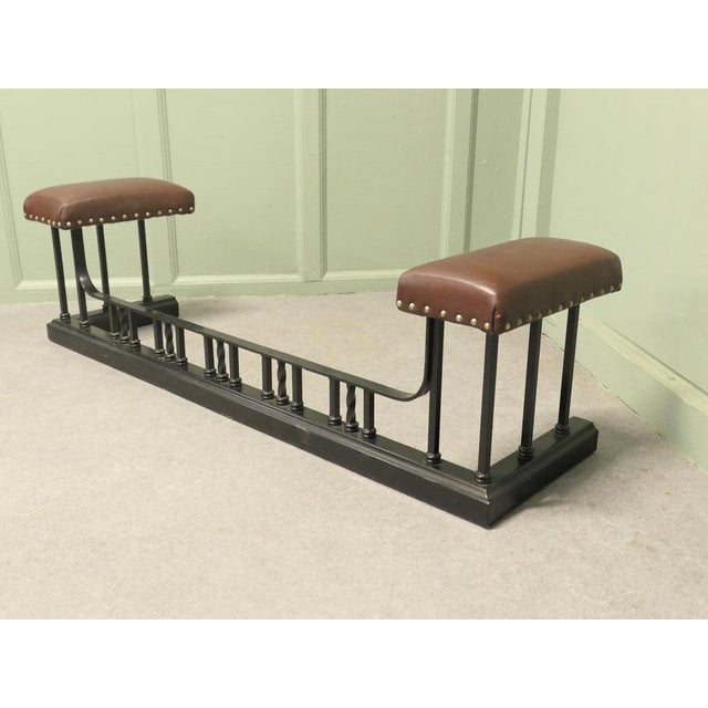 Vintage Leather Club Fender, 1930 For Sale - Image 6 of 8