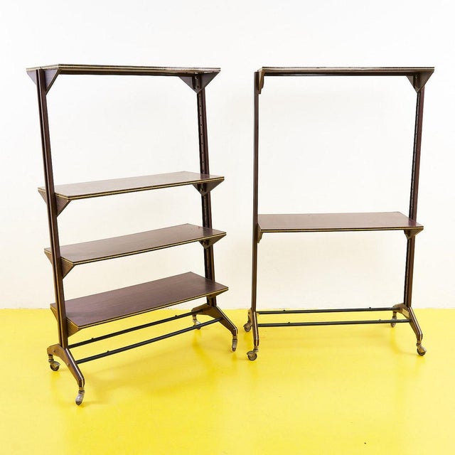 Vintage Mobile Bookcases, 1950s, Set of 2 For Sale - Image 13 of 13
