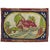A handmade decorative American hooked rug from the middle of the 20th century depicting a quiet little home on the...