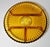 Mid-Century Modern Vintage Indiana Glass Co. Amber Glass Relish Plate For Sale - Image 3 of 3