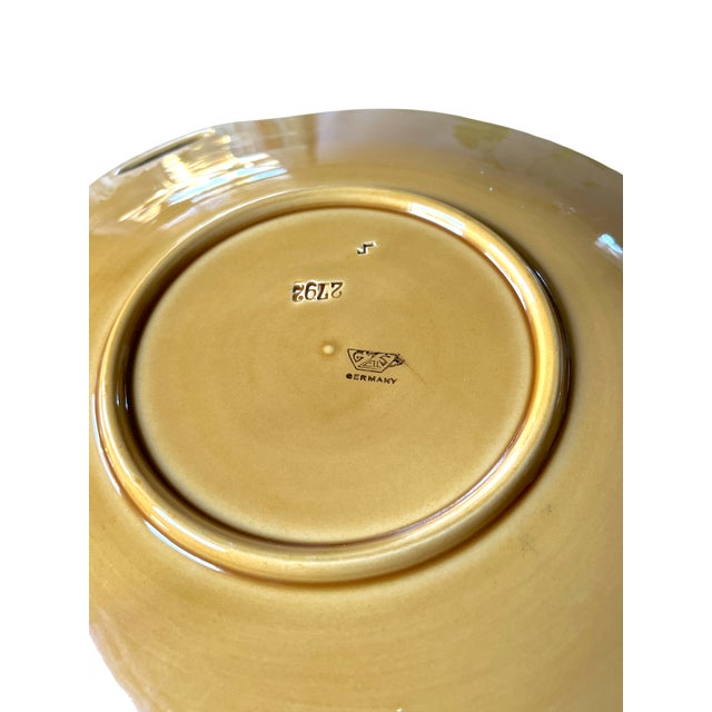 Majolica Antique Gs Zell Majolica Pink Dianthus Carnations on Basketweave Porcelain Platter, Germany, C. 1890s For Sale - Image 4 of 8