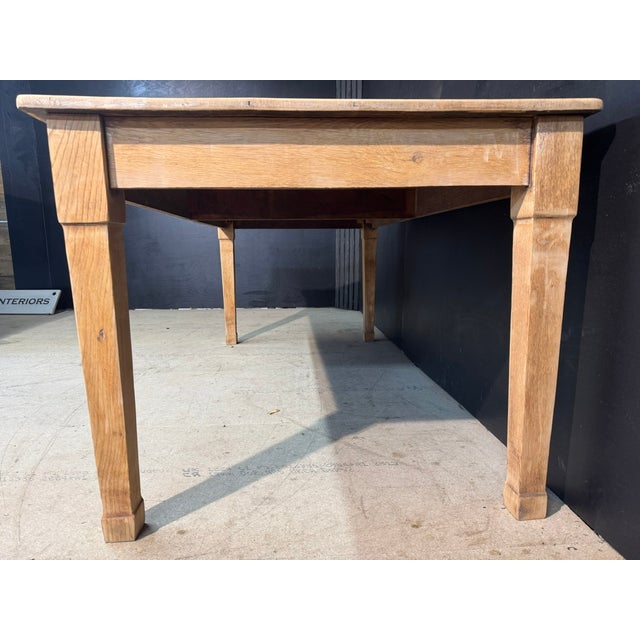 Vintage Kitchen Dining Table in Oak, 1925 For Sale - Image 9 of 15