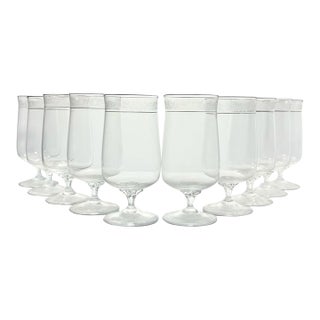 1970s American Lenox “Moonspun” Iced Tea Glasses - Set of 10 For Sale