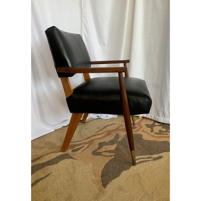 Mid-Century Modern Mid 20th Century Danish Leather Office Guest Chair For Sale - Image 3 of 6