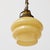 Vintage French Yellow Glass Hanging Lamp, 1930 For Sale - Image 9 of 15