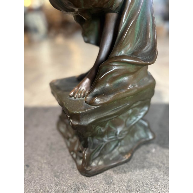 Art Nouveau Terracotta and Bronze Sculpture, 1890s-1910s For Sale - Image 3 of 12