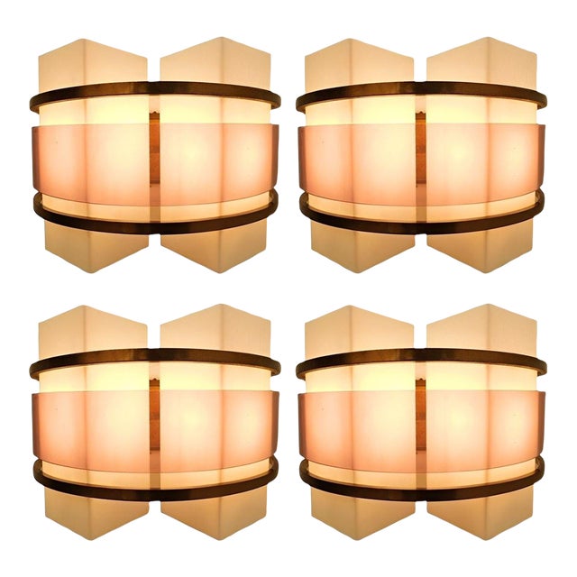 1960s Sconces Designed by Oscar Torlasco for Stilux Milano - Set of Four For Sale