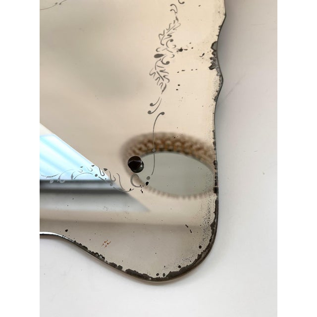 Vintage Italian Wall Mirror with Decorations, 1950s For Sale - Image 12 of 17