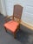 1970s Set of 8 Vintage Cane Back Dining Chairs With Coral Upholstery, Mid-Century Regency Style For Sale - Image 5 of 7