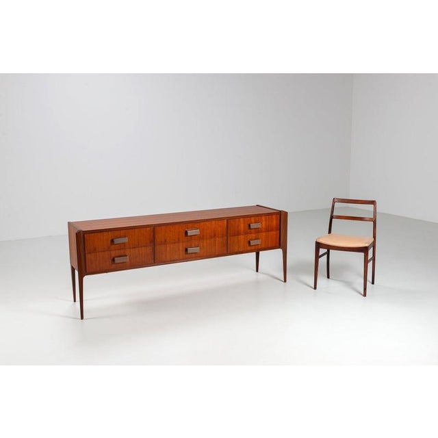 1960s Italian Sideboard or Chest of Drawers in Teak, 1960s For Sale - Image 5 of 16