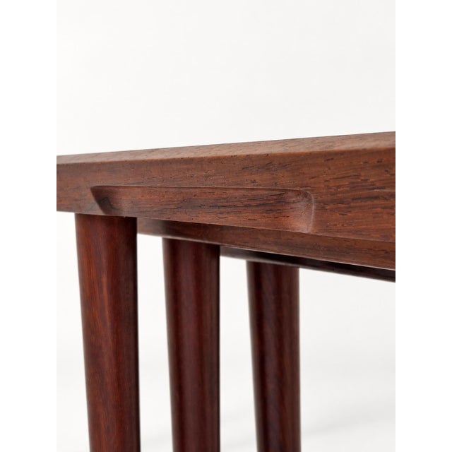 Rosewood Nesting Tables with Ceramic Tiles, Denmark, 1960s, Set of 3 For Sale - Image 14 of 18