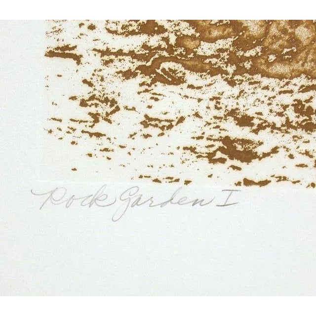 1980s Paula Crane "Rock Garden I" Hand Signed LTD Ed Art Etching For Sale - Image 4 of 5
