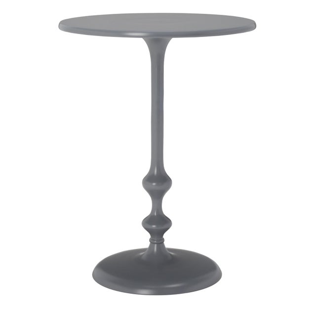 Hydra Round Side Table in Dark Grey For Sale In Philadelphia - Image 6 of 6