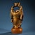 Traditional Vintage Gilt Bronze Standing Maitreya Buddha Holding Gold Ingot For Sale - Image 3 of 9