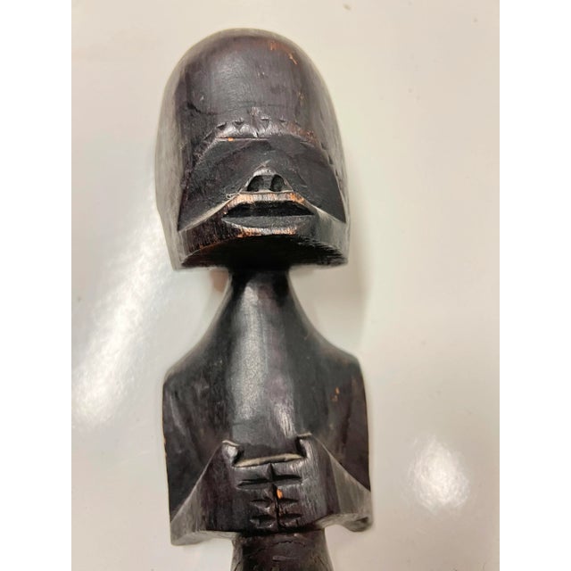 Original Vintage Hand Carved Statue by Aboriginal Natives For Sale - Image 4 of 7