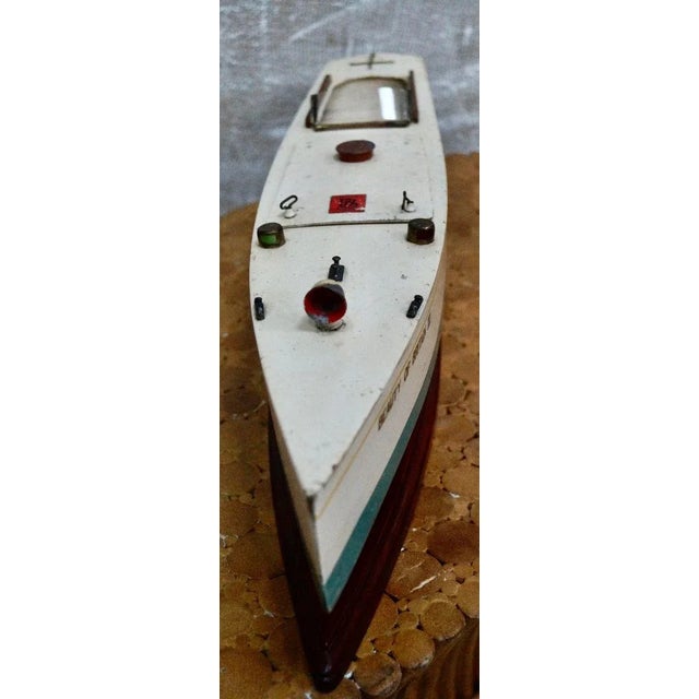 Wood Bassett Lowke Model Motor Boat by Bing British, 1932 For Sale - Image 7 of 14
