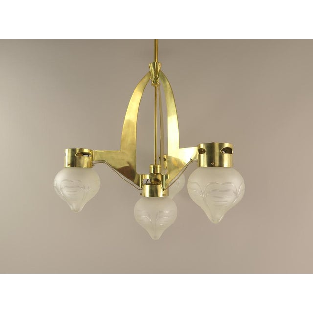 Chandelier from Wiener Werkstätte, 1920s For Sale - Image 3 of 15