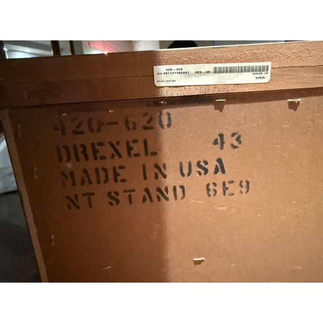 This is a duty free import for all USA customers since it was made in USA Vintage Drexel Heritage nightstand in Solid...