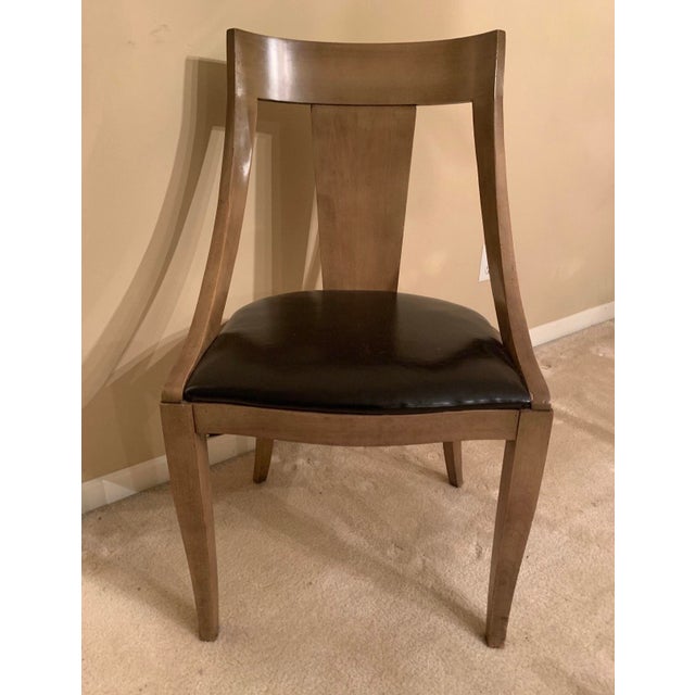 Mid-Century Modern Wormley Dunbar Style Spoon Back Dining Chairs - Set of 4 For Sale - Image 11 of 13