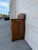 1900 - 1909 Antique Oak Washstand With Carved Backsplash, Cabinet and Brass Hardware For Sale - Image 5 of 12