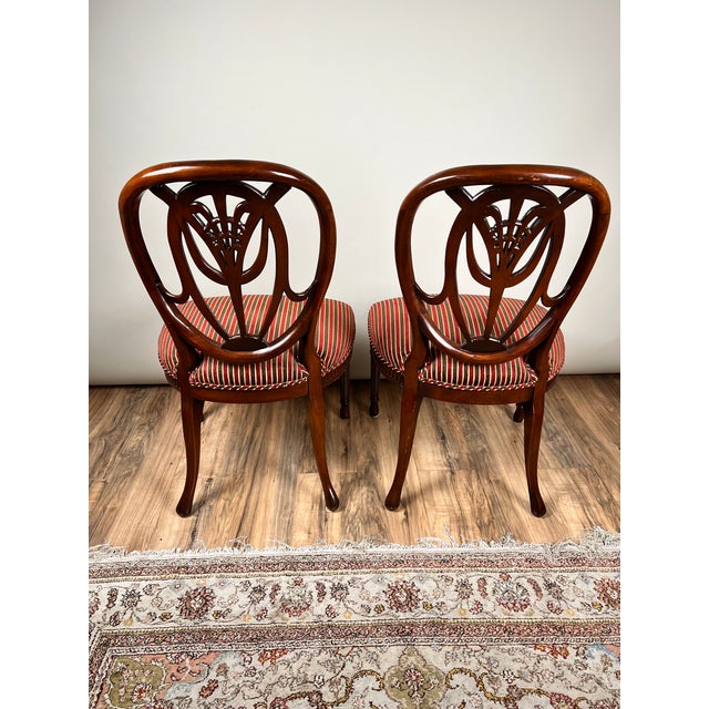 English Vintage Pair Wheel Back Side Chairs by Ardley Hall For Sale - Image 3 of 10