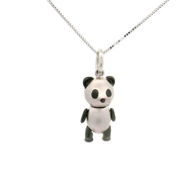 Contemporary Cute Panda 18k Gold Pendant Necklace For Sale - Image 3 of 5