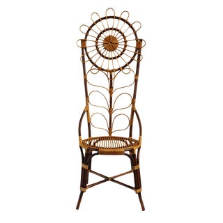 Tall Bamboo Sun Flower Chair For Sale