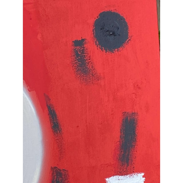 Large Contemporary Red Abstract Painting For Sale - Image 9 of 11