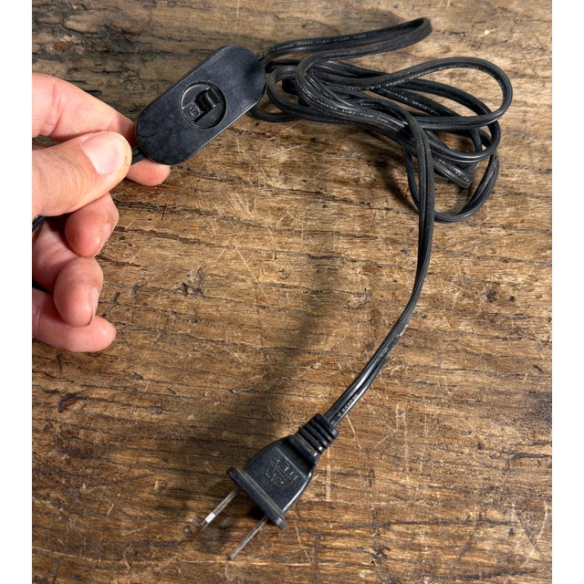 Late 20th Century Vintage Italian Mid Century Green Marble Table Lamp For Sale - Image 5 of 5