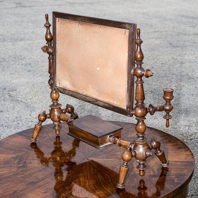 Tilting Free-Standing Dressing Table Mirror with Candleholder, 1800s For Sale - Image 5 of 9