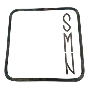 Early 20th Century Antique Bent Glass Square Tray With Sterling Silver Overlay Edge and Monogram S M N