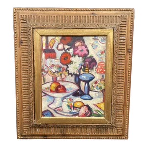 Mid Century School of John Duncan Fergusson 1874–1961 Impressionist Still Life Painting
