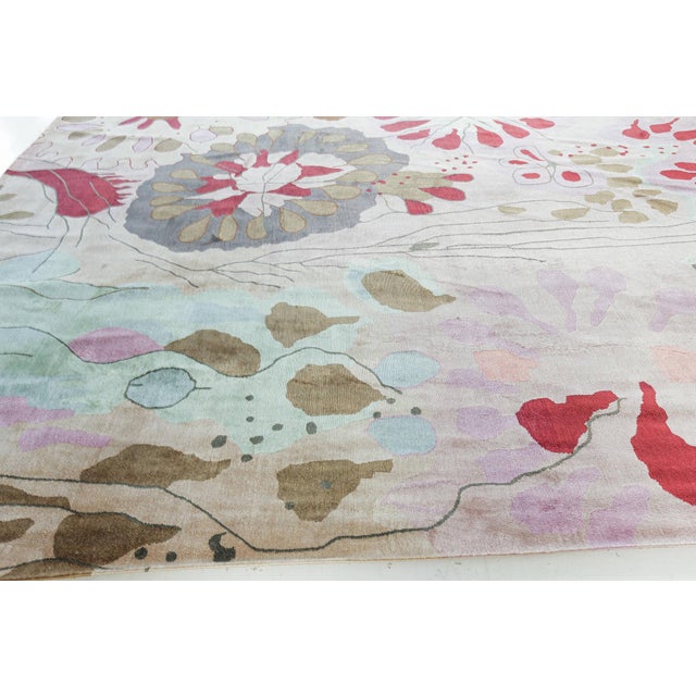 Contemporary Dhalia Handmade Silk Rug by Doris Leslie Blau For Sale - Image 4 of 7
