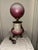 Antique Victorian Electrified “GWTW”Oil Lamp With Hand-Painted Floral Double Glass Shades For Sale - Image 10 of 13