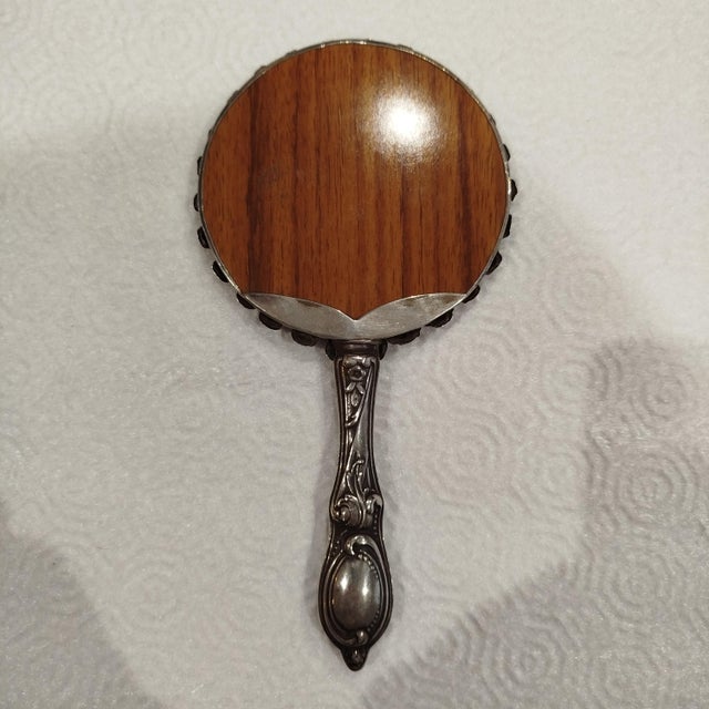 Silver Hand Mirror, 1930s For Sale - Image 17 of 18