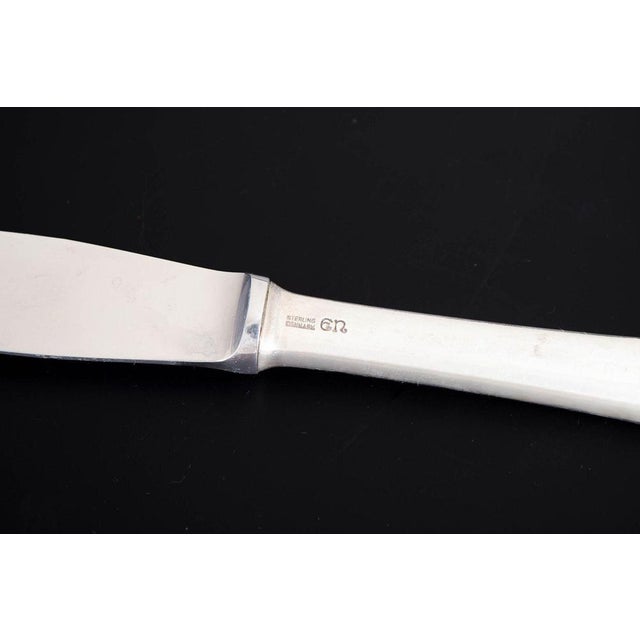 Dinner Knives in Sterling Silver and Stainless Steel by Evald Nielsen, 1930s, Set of 2 For Sale - Image 4 of 6
