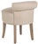 Modern Vanity Stool in Pearl Beige & Distressed Grey For Sale - Image 3 of 6