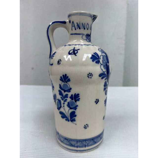 Vintage Ervin Lucas Bols Delft Blue Decanter Jug For Sale - Image 4 of 12
