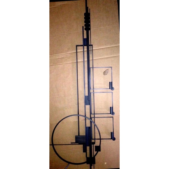 Big Impressive Wrought Iron Wall Sculpture CLINTON by Artist Randall Henry, R. Henry Design, Inc. Sculpture is 25 lbs 64...