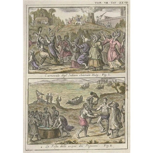 Huly Carnival and Water Party - Etching by G. Pivati - 1746/1751 1746-1751 For Sale