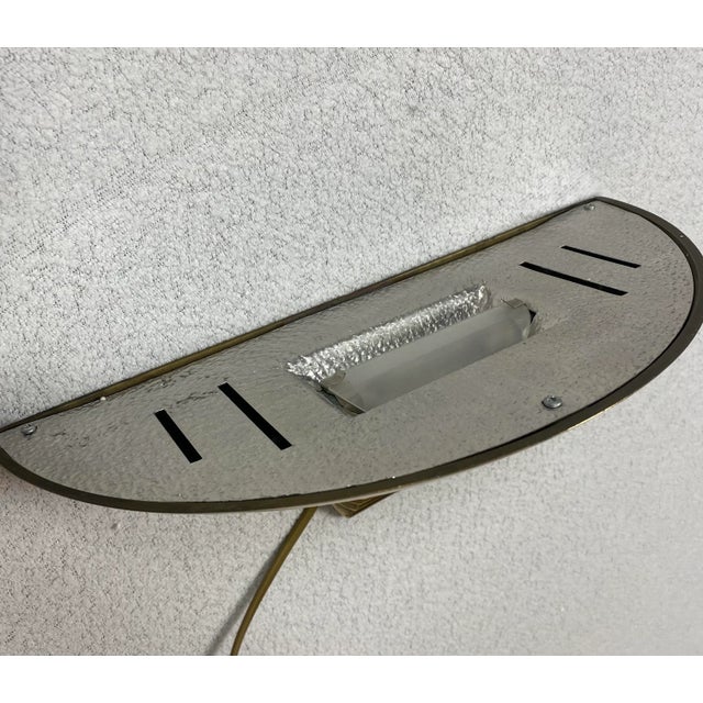 Metal Art Deco Brass Wall Lights, 1970s, Set of 2 For Sale - Image 7 of 10