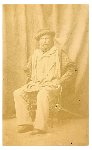 Early Signed Portrait of Giuseppe Garibaldi - Original Albumen Print 1860 1860