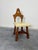 Brutalist Early 20th Century Brutalist Oak Arts and Crafts Antique Hall Chair in Manner of Charles Limbert For Sale - Image 3 of 11