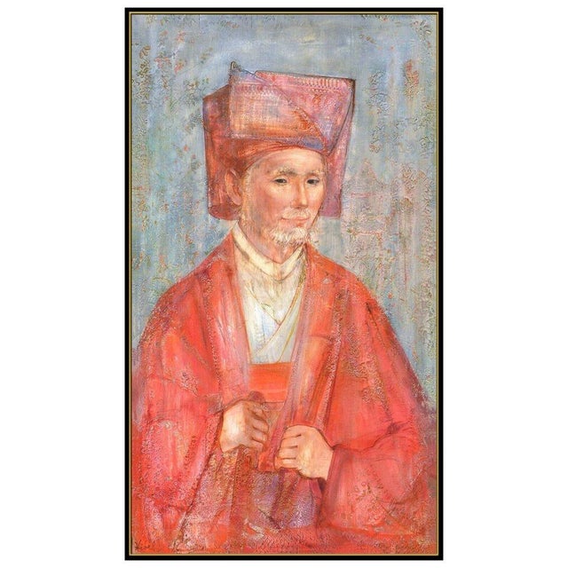 Impressionist Mid 20th Century Dressed in Red, Edna Hibel For Sale - Image 3 of 5