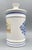 1970s Paul Masson Blue & White Ceramic Apothecary Jar Style Brandy Decanter by José Moya Del Pino – Traditional / Grandmillennial For Sale - Image 9 of 10