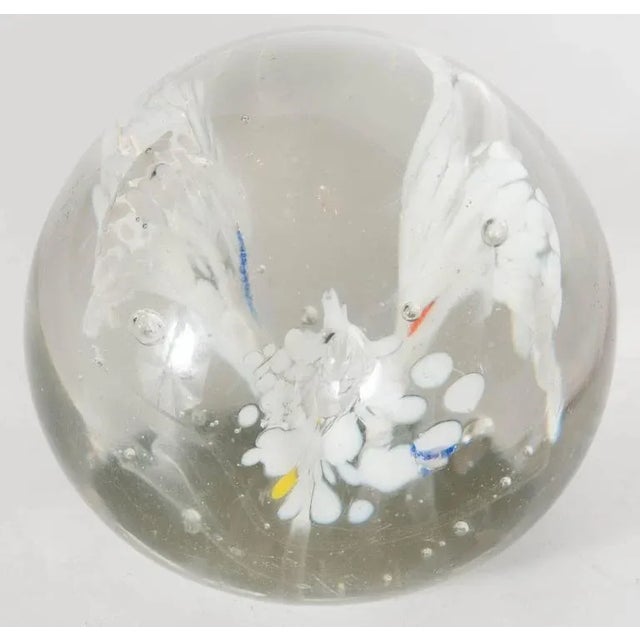 Modern Handblown Wild Flower Art Glass Paperweight Attributed to Fratelli Toso For Sale - Image 3 of 5