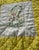 Textile Handmade 1950s Embroidered Vintage Quilt Yellow 60” X 38” For Sale - Image 7 of 12