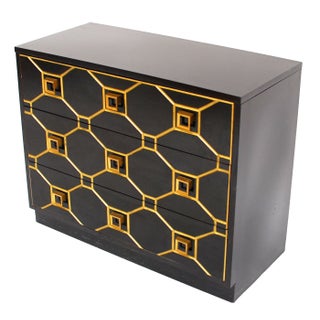 Mid-Century Dorothy Draper Styled Lacquered Chest For Sale