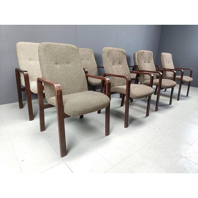 Gray Vintage Bentwood Armchairs, 1993, Set of 8 For Sale - Image 8 of 12
