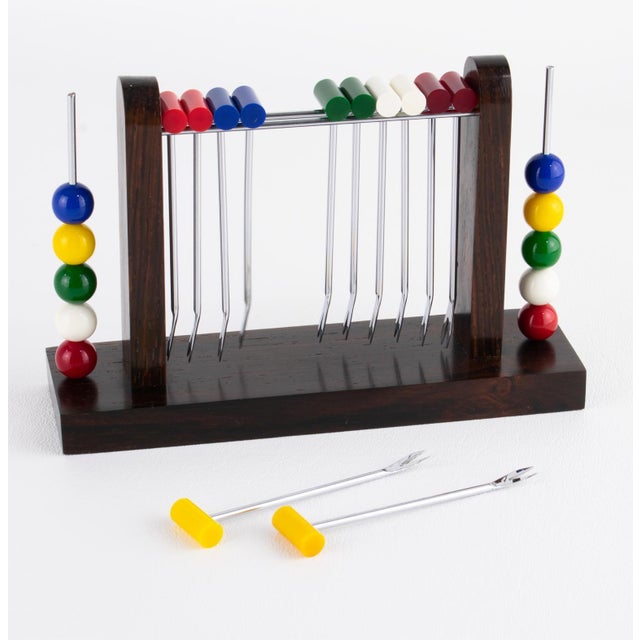 1930s French Art Deco Miniature Croquet Game Cocktail Picks, circa 1930 For Sale - Image 5 of 10